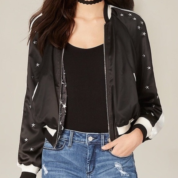 Bebe Black and White Reversible Jacket - Picture 4 of 12